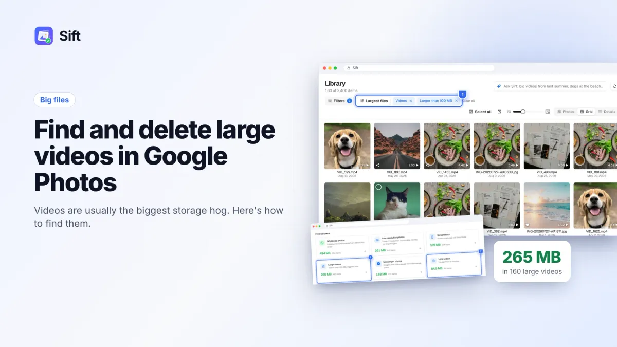 How to Find and Delete Large Videos in Google Photos