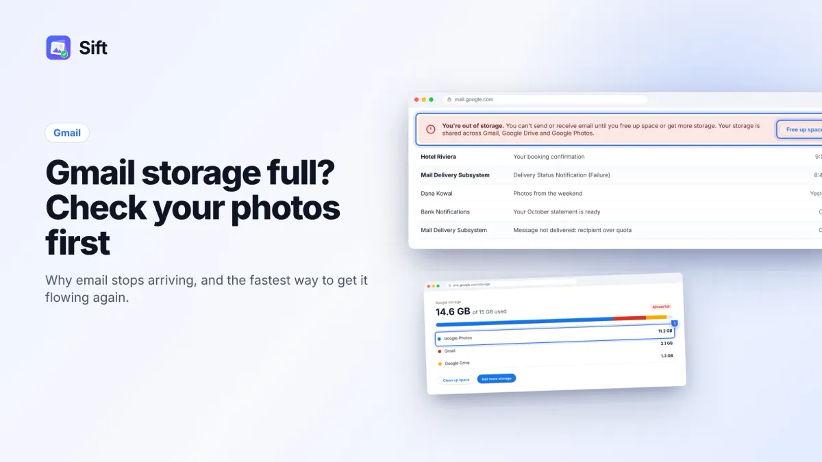 Gmail Storage Full? Why Your Photos Are the Real Problem (and How to Fix It)